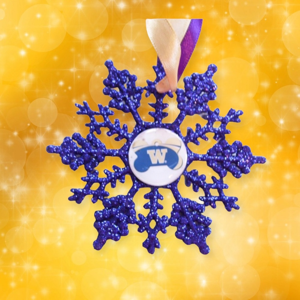 Univ of WA HUSKIES Snowflake Ornament - UW *NEW*